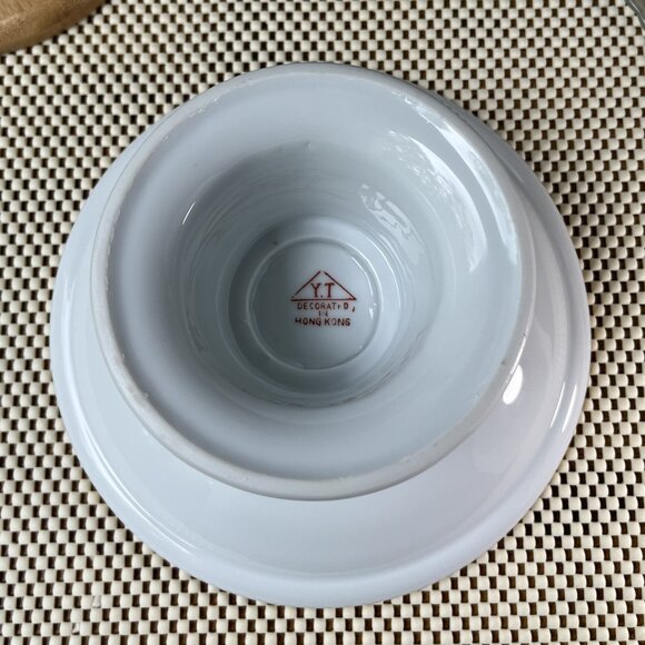 Pedestal Serving Dish "Lotus Inn" Restaurant Ware by Y.T (Yuet Tung), Hong Kong - Picture 10 of 12
